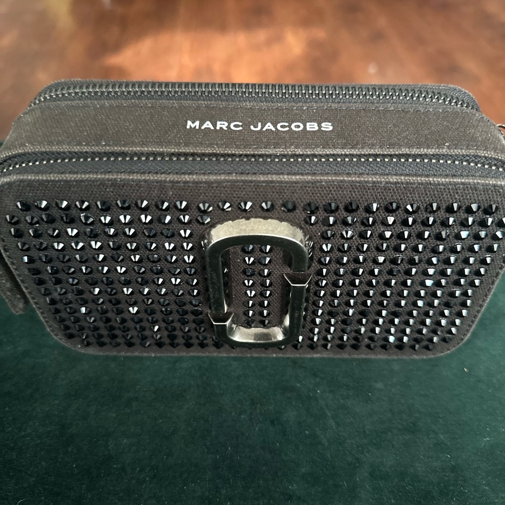 Marc Jacobs Black Crystals Studded Camera Bag